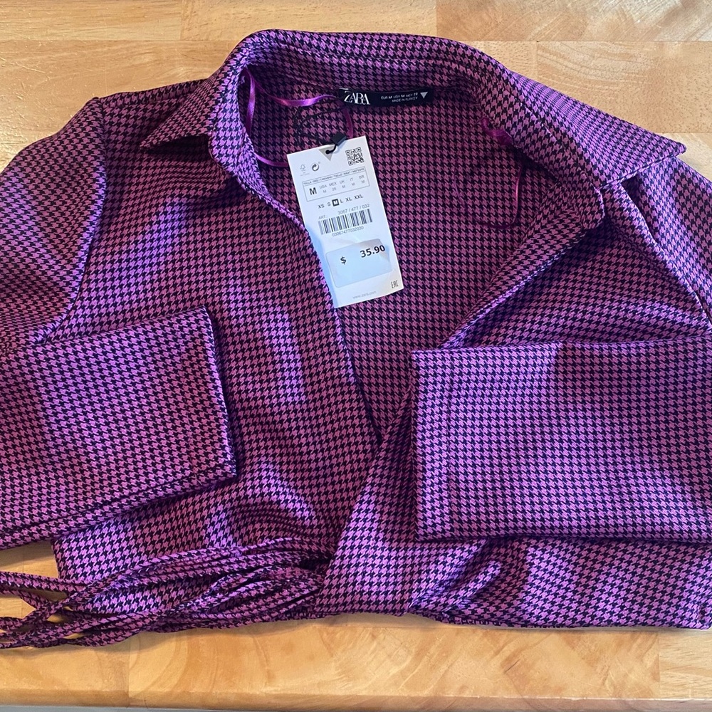 Zara cropped long sleeve top